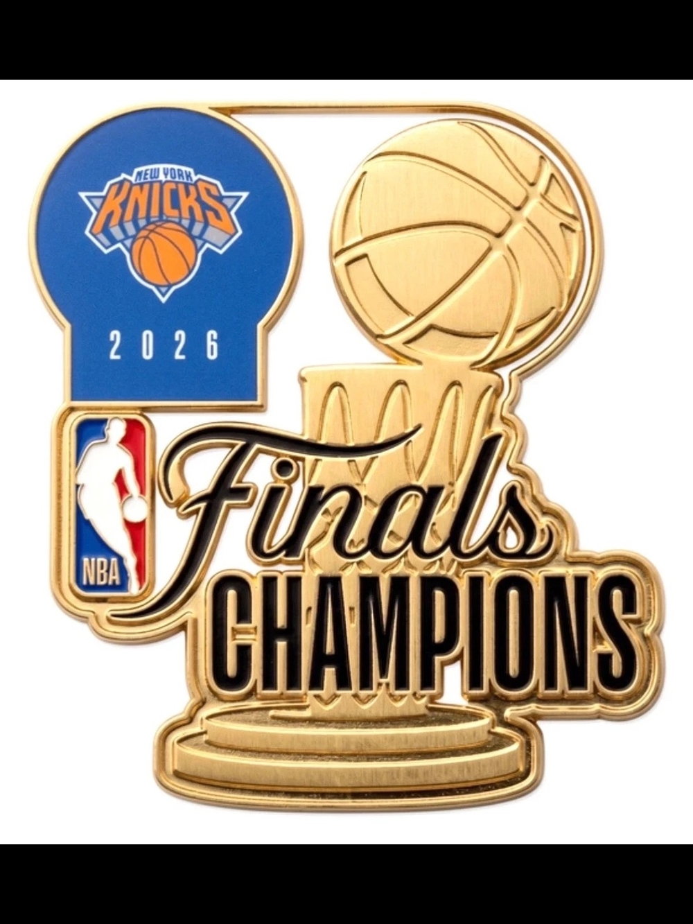 🏆 New York Knicks 2026 NBA Champions Collectible Trophy Pin - NEW 🏀 - Picture 2 of 4